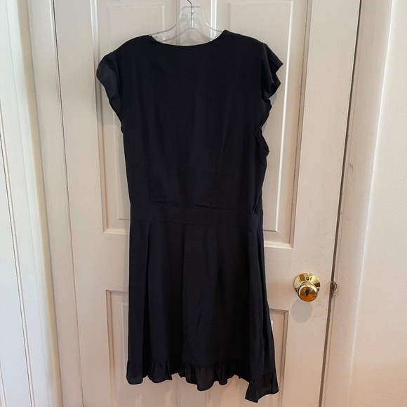 LOFT size 10 black ruffle dress romper - Picture 3 of 10